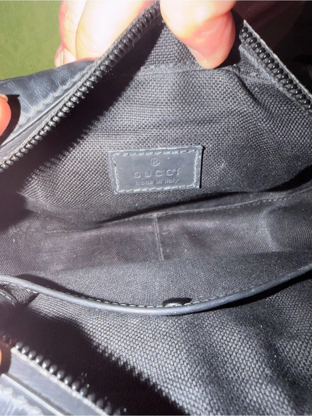 Gucci black rubber